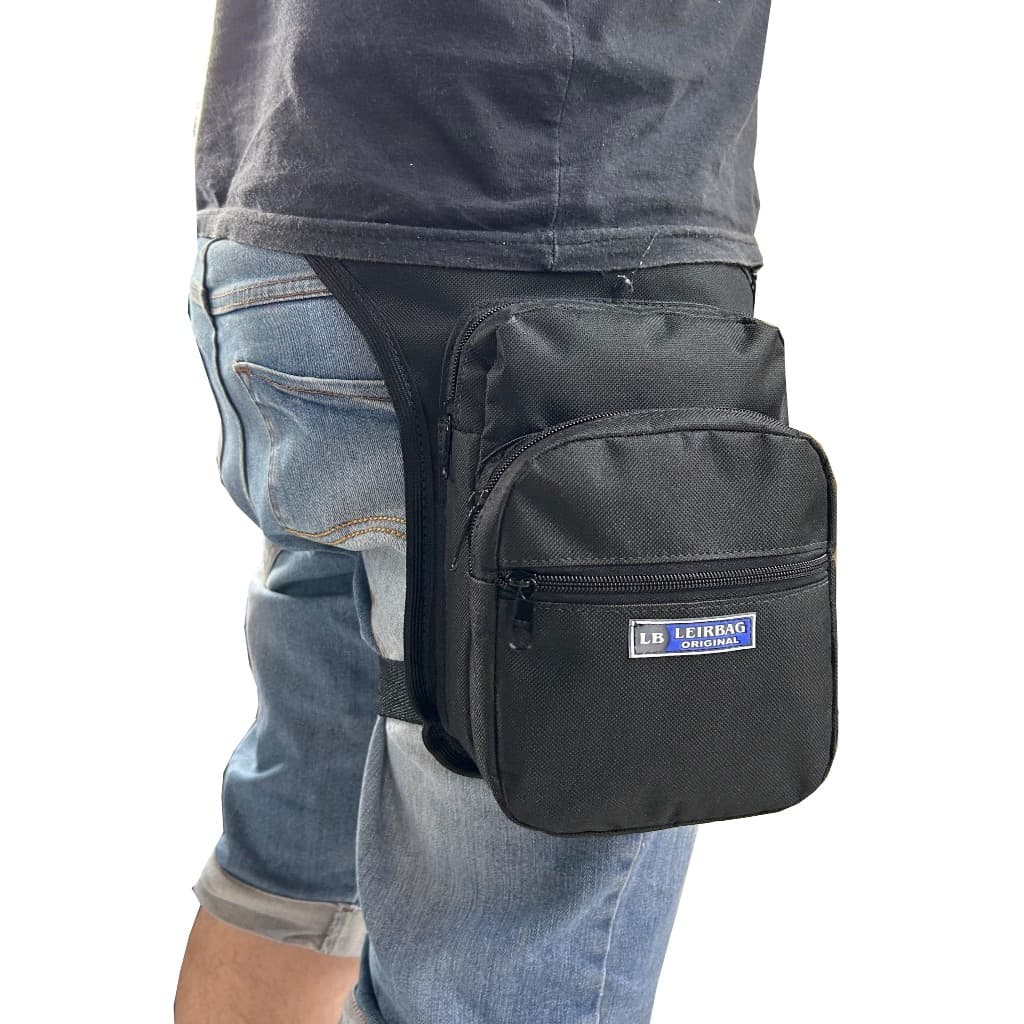 Pochete Cartucheira De Perna Motoqueiro Bornal Tático 4 Bolsos Regulável