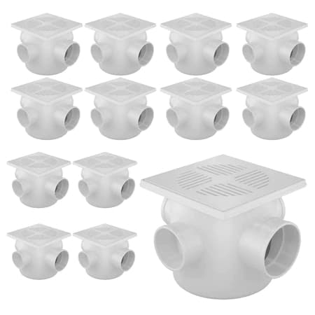 Kit 5 Caixas Ralo Sifonada Quadrada 100x100x50 Banheiro Quintal