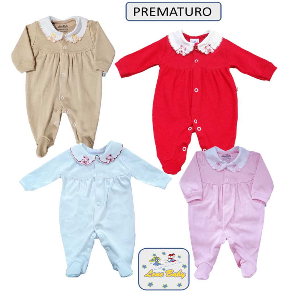 Macacão Recem Nascido Prematuro com Gola Bordada tambem para Boneca Reborn LENE BABY
