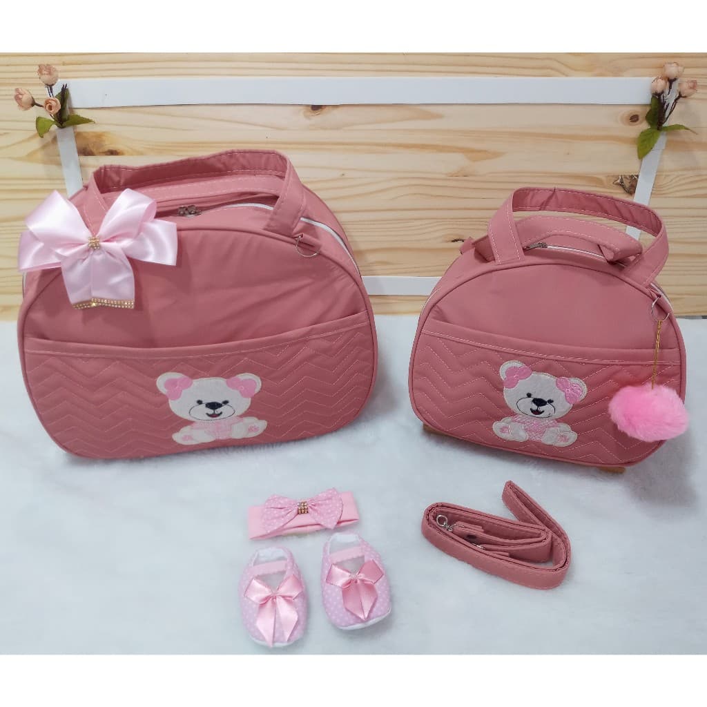 Bolsa Maternidade Menina / Menino Kit 2 Peças Mala  (Térmica e Impermeável)
