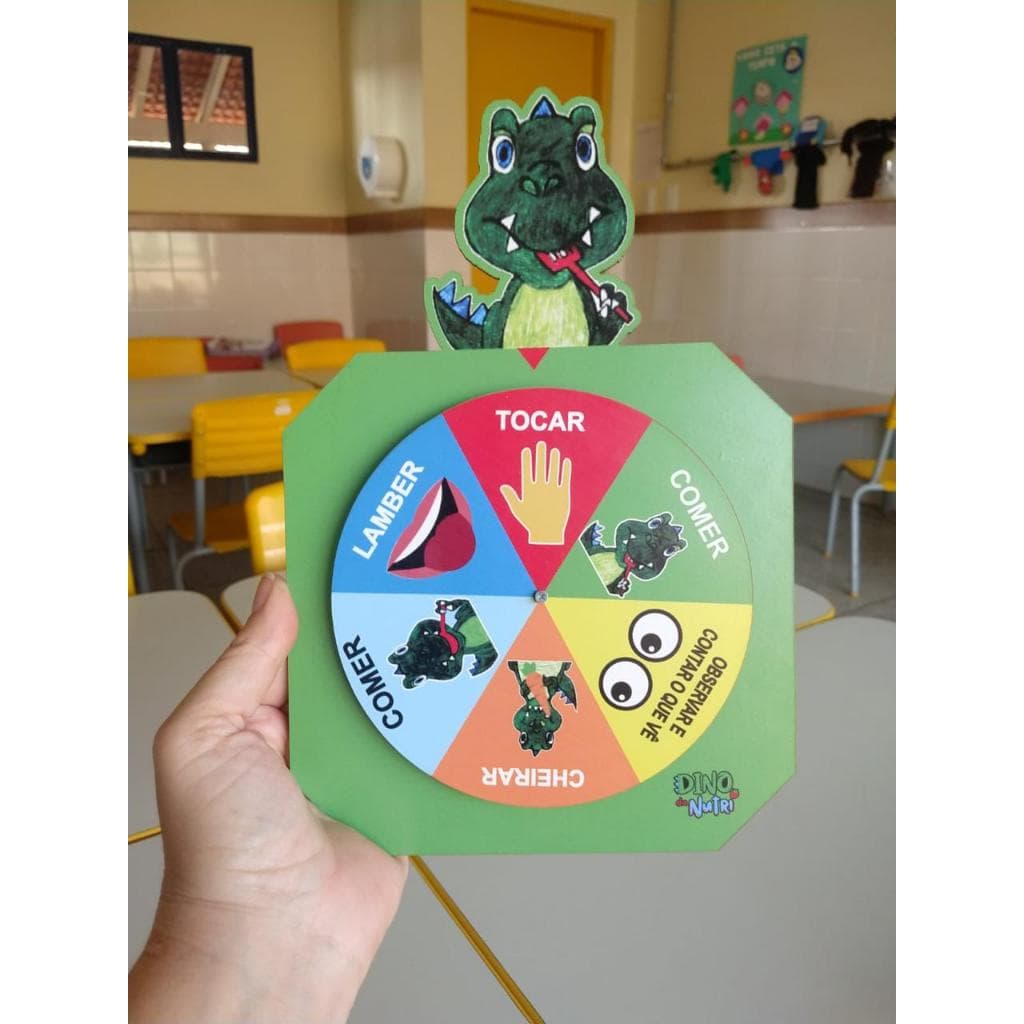 BRINQUEDO ROLETA PEDAGOGICA DINO DA NUTRI MODELO 2