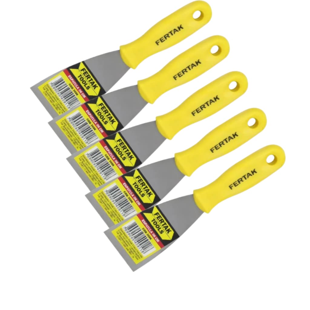 Kit 5 Espátulas 6 Cm Multiuso Para  Pintor Gesso Drywal  Profissional Pedreiro.