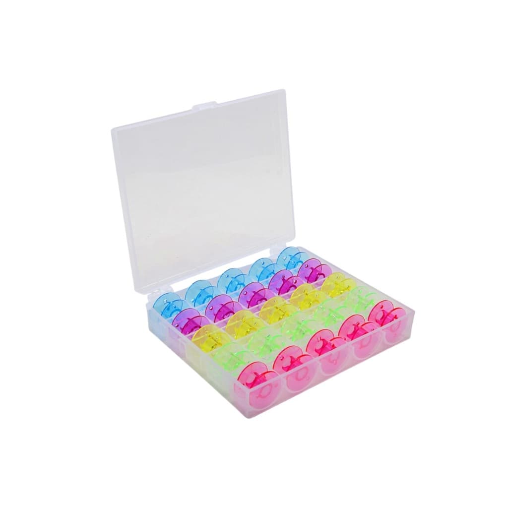Porta Bobinas Estojo com 25 Bobinas Plásticas Coloridas - Alta