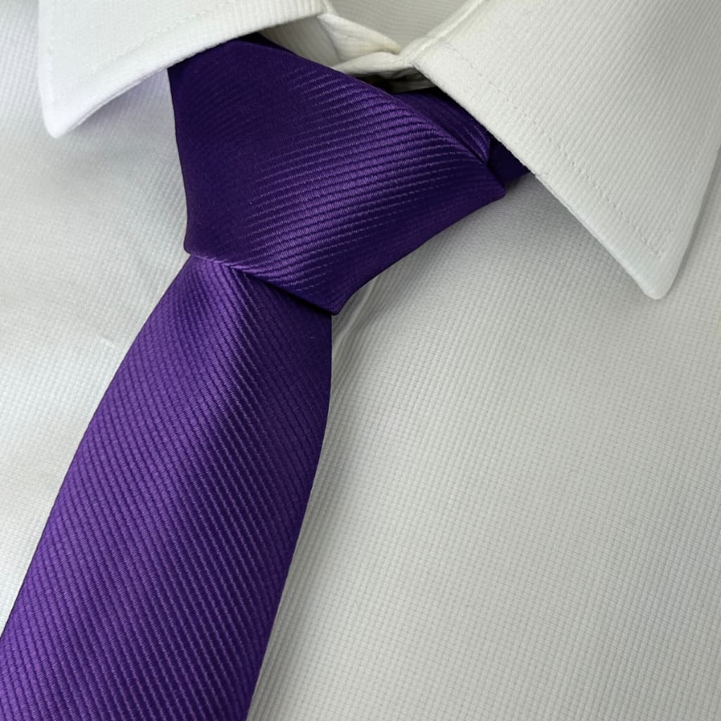 Gravata Masculina Roxa Riscadinha Slim E Semi Slim Para Padrinhos de Casamento