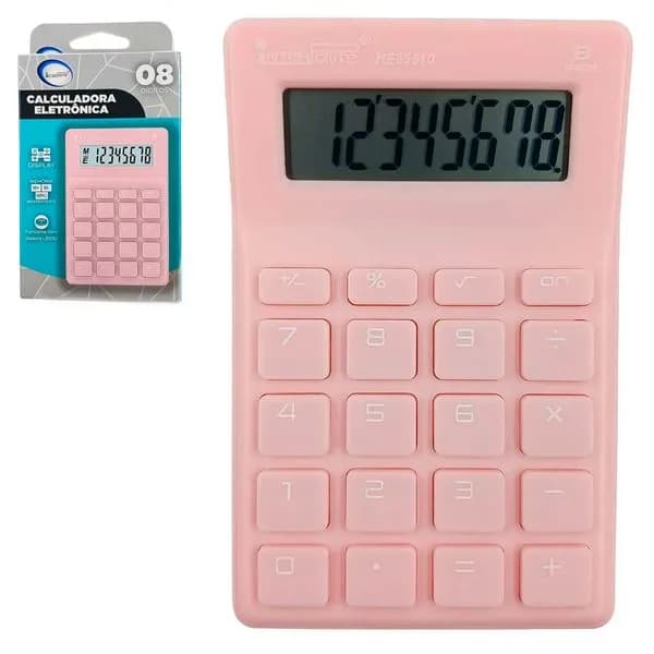 Calculadora de Mesa 8 Dígitos em Plástico Interponte