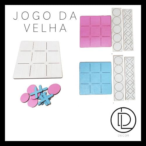 Kit 300 Tabuleiros Jogo da Velha 10cm / Tabuleiro em MDF para Lembrancinhas de Festa