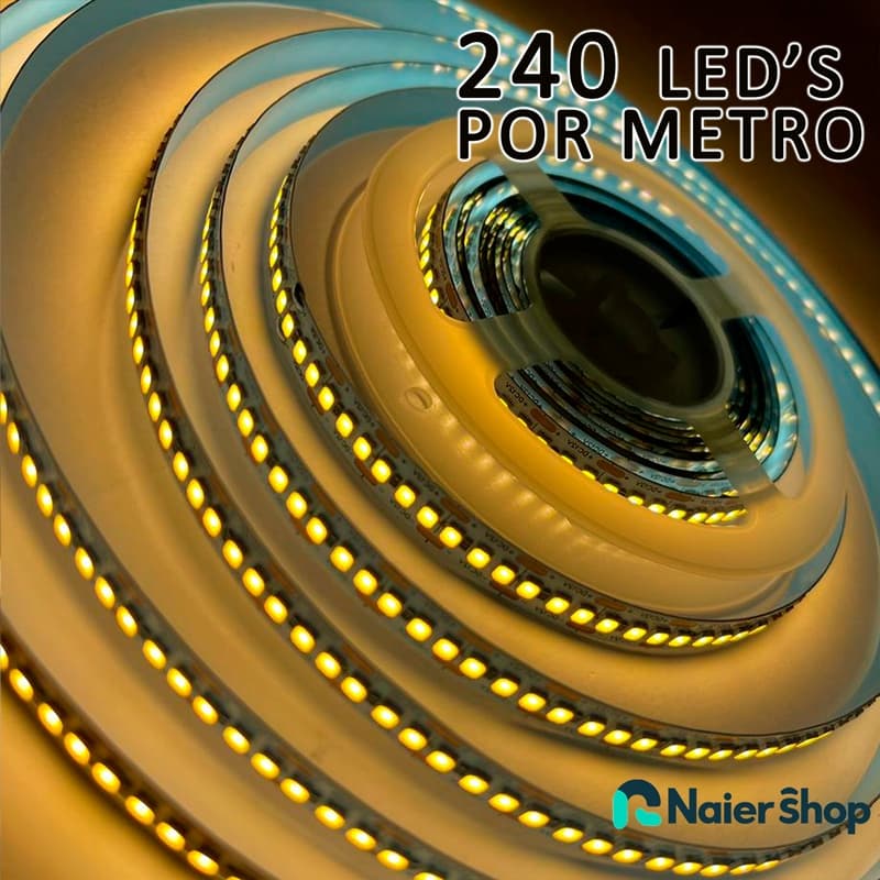 Fita LED Luzes de decoração 240 LEDs/m IP20 12V modelo 3528 3 cores 5 metros de comprimento