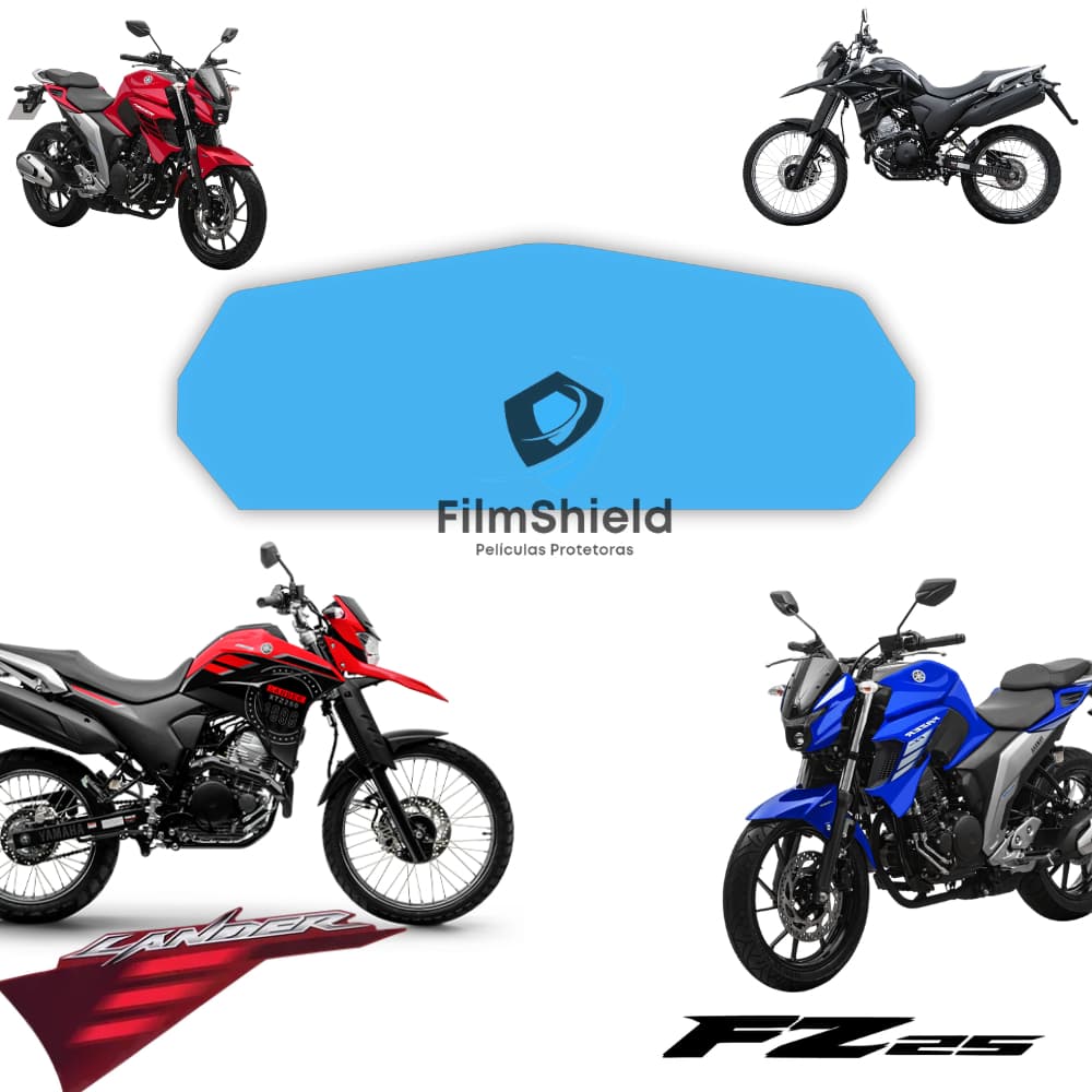 Película Protetor Painel Tela 9h+ Moto Fazer 250 Fz 25 ano 2018 em diante e Lander 2020 em diante