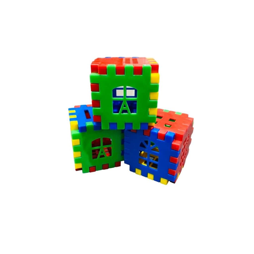 KIT COM 48 UNIDADES BLOCOS PARA MONTAR CASINHAS CASTELOS MONTA MONTA EDUCATIVO