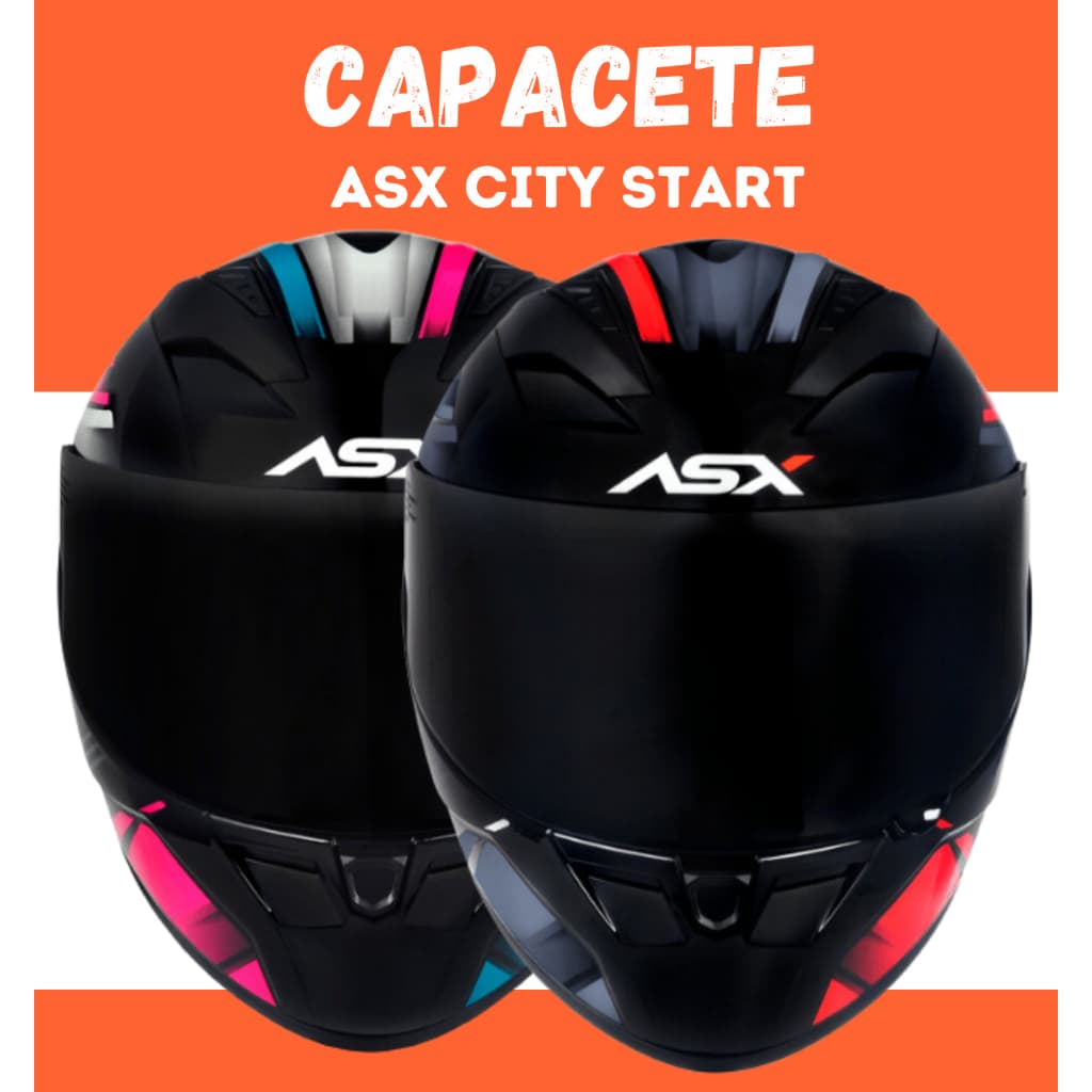 CAPACETE MOTO ASX CITY START FEMININO E MASCULINO