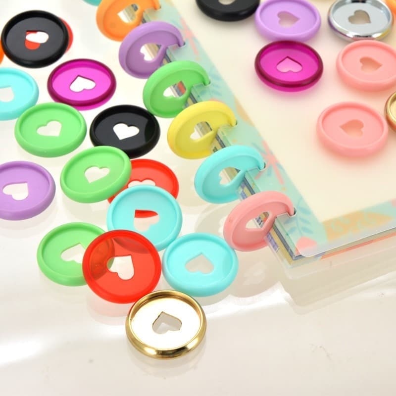 Pacote Com 12 Discos Plástico 24mm Para Caderno Inteligente Discos De Expansão Notebooks Planejadore