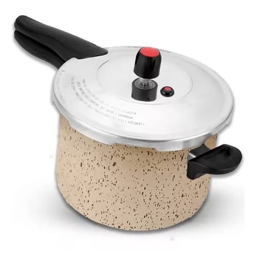 Panela Pressão 4,5l Antiaderente Fechamento Externo Premium Alegrete Cor Bege
