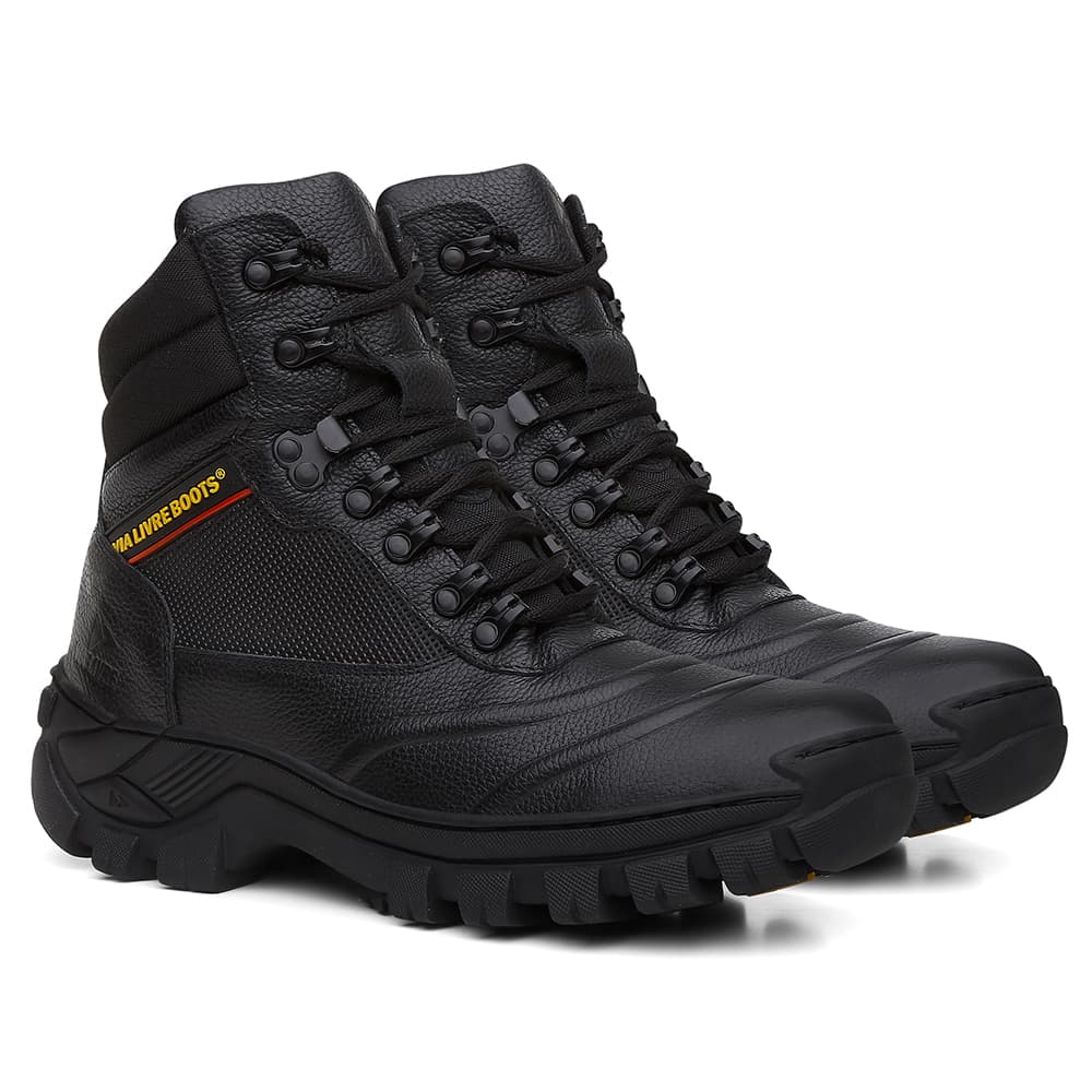 Coturno Masculino Adventure Em Couro Resistente Bota Lançamento