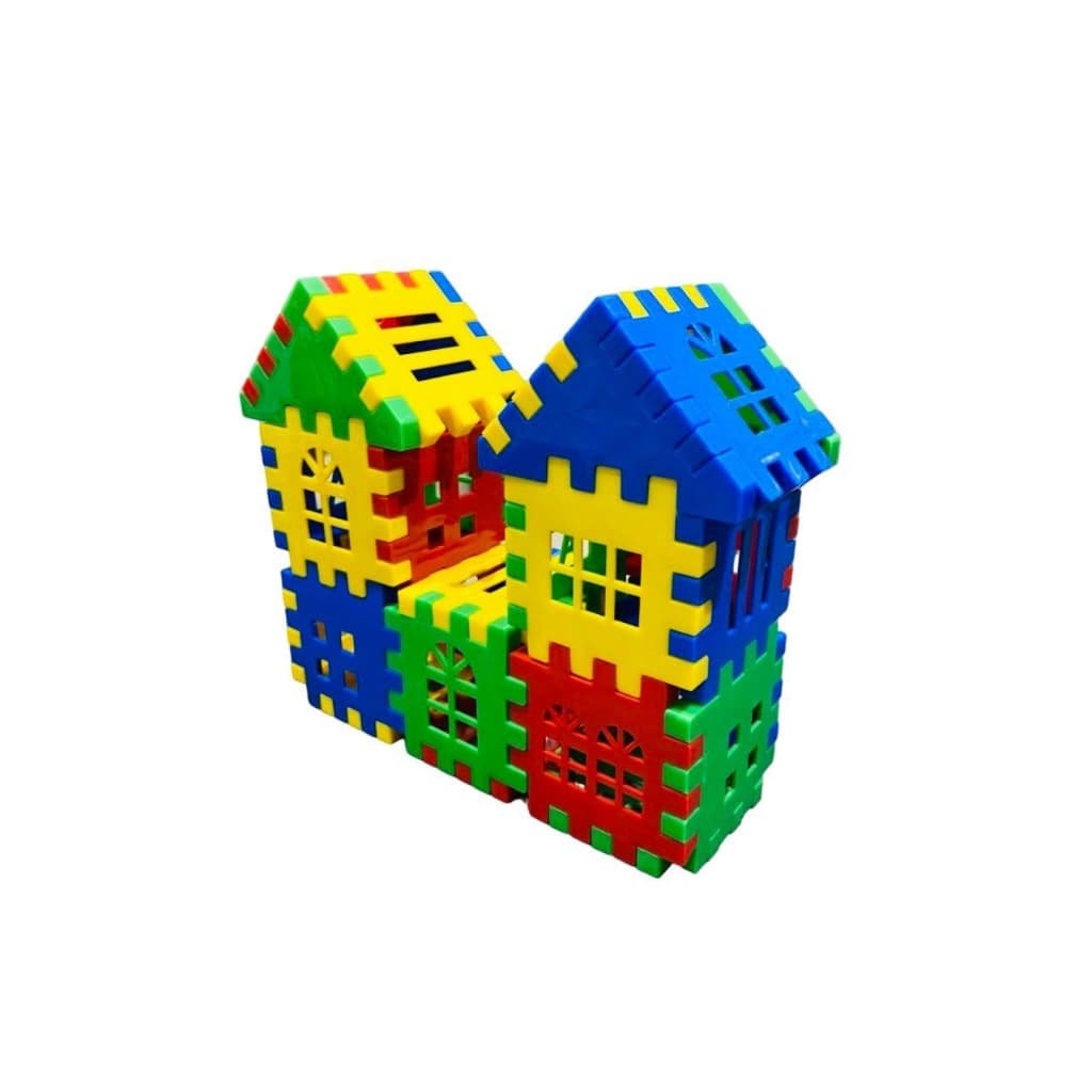 KIT COM 160 UNIDADES BRINQUEDO DE MONTAR CASINHA BLOCOS DIVERTIDOS EDUCATIVO