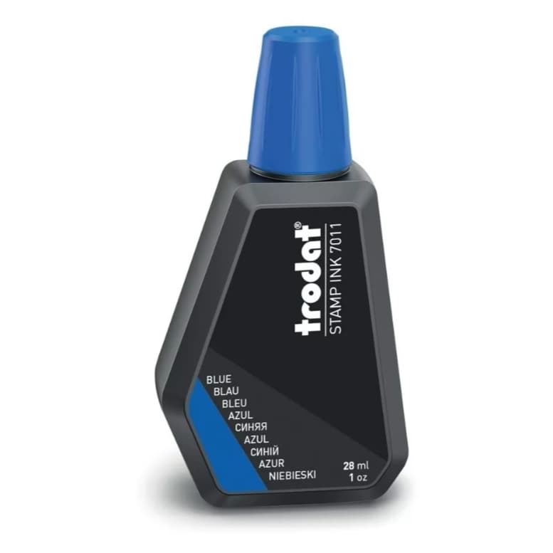 Tinta na cor azul Carimbo Automático 28ml / Trodat 7011