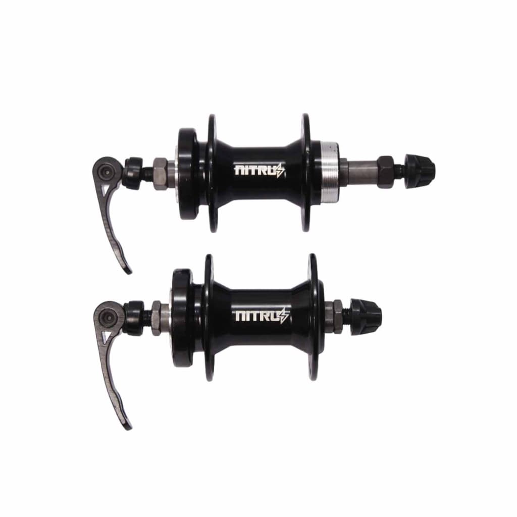 Par Cubos Bike Mtb Alumínio Freio A Disco 36 Furos Rosca Com Rolamento Nitrus