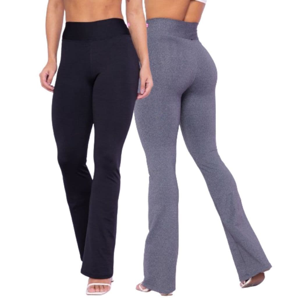 Calça Legging Feminina Flare Bailarina Boca de Sino Levanta Bumbum Dia A Dia