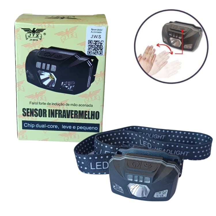 Lanterna Cabeça Led Cree Recarregável Profissional Usb 40g