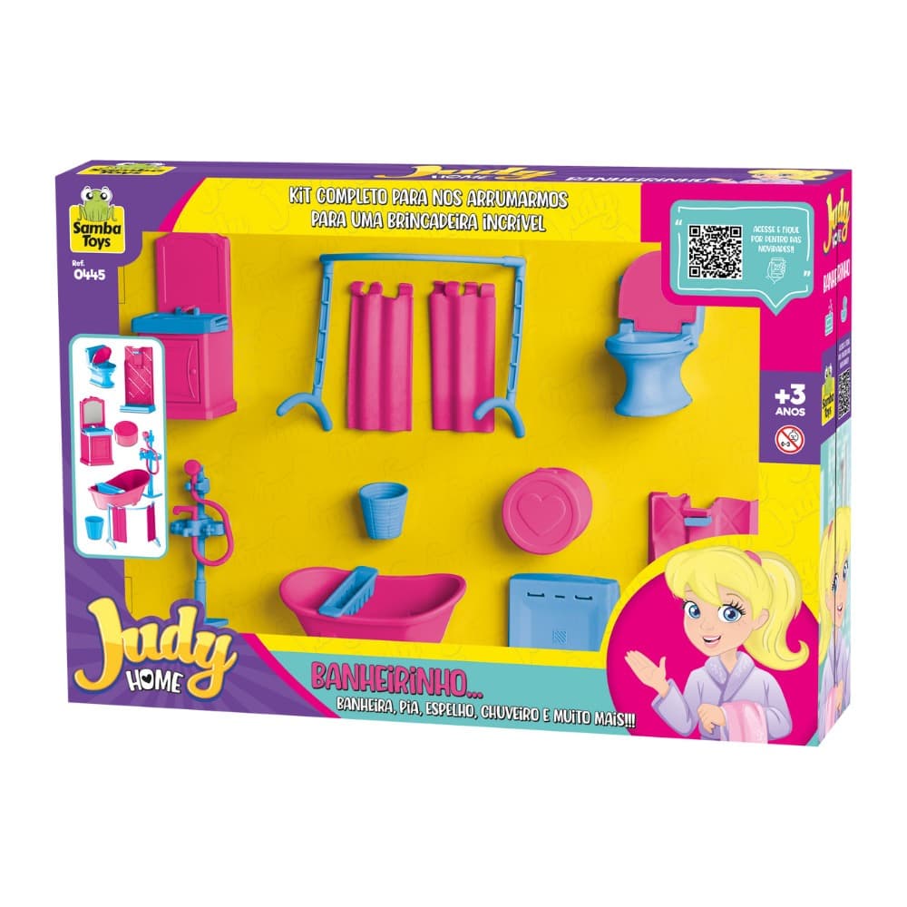 Judy Home Banheiro Coleção 0445 Samba Toys Brinquedo Criança Presente Barato