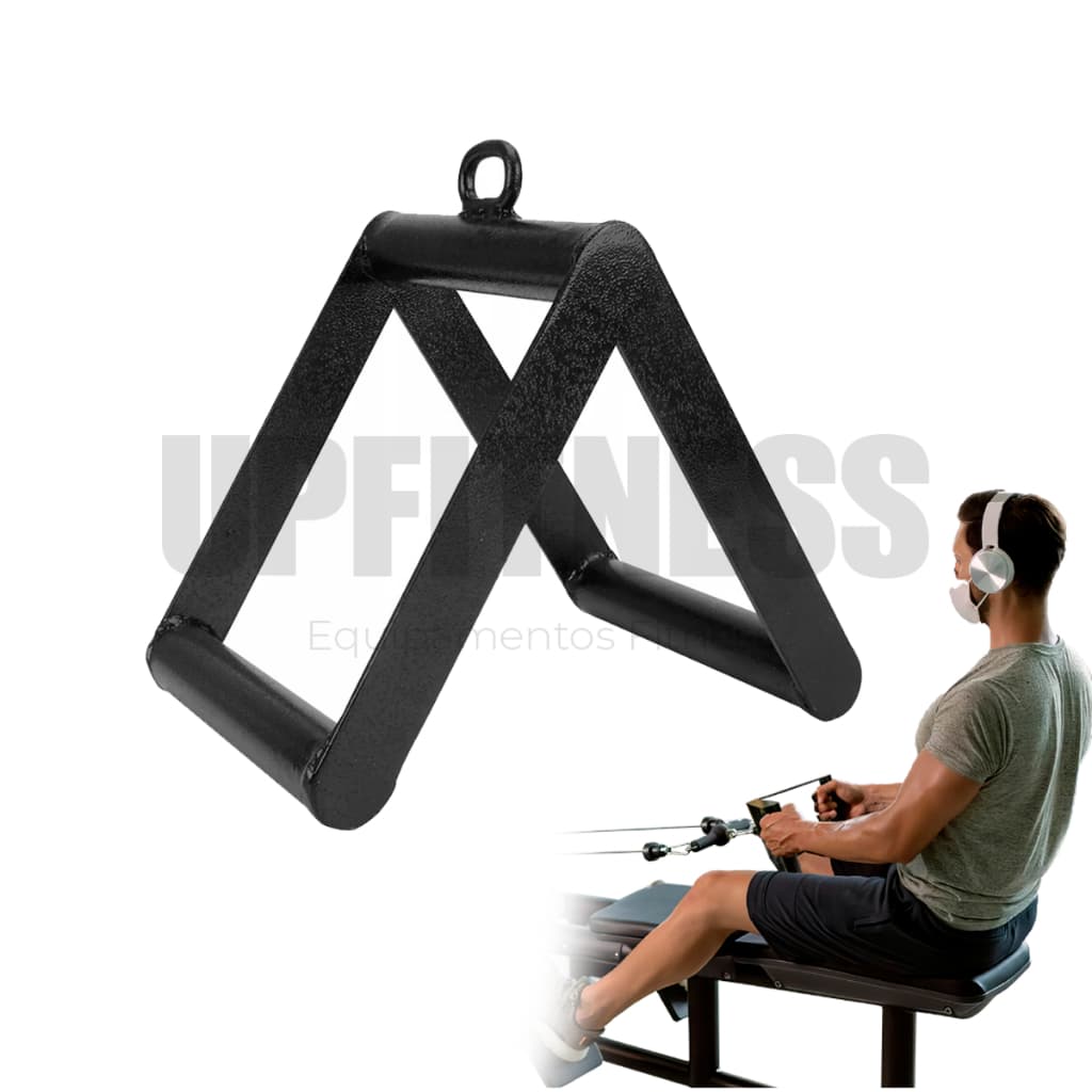 Puxador Triângulo para Cross Over Academia Musculação Atividade Física Saúde Fitness
