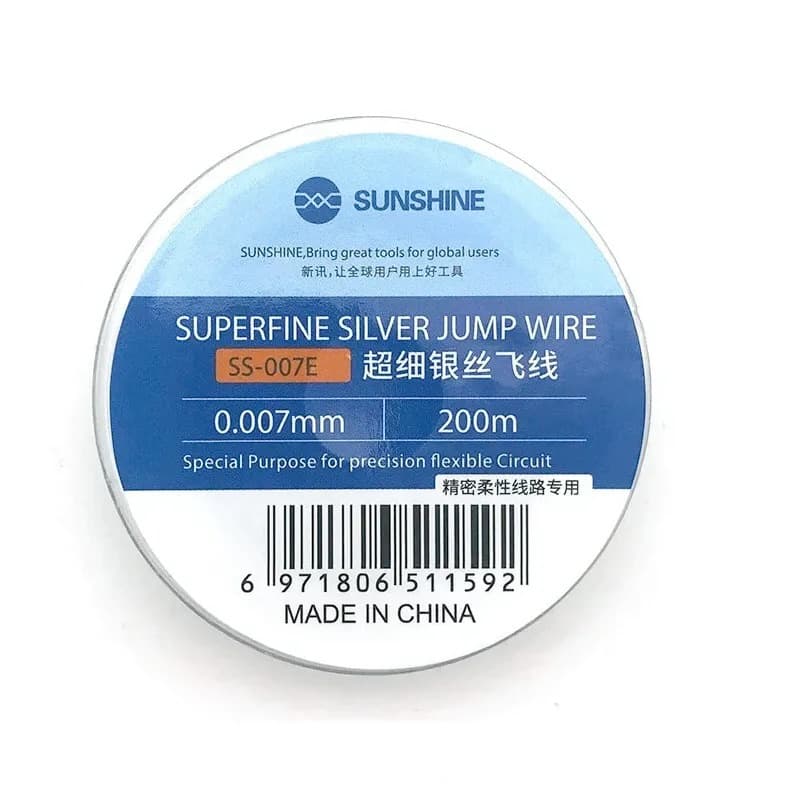 Sunshine Ss-007E Fio Jumper Reparo Placa Celular Super Fino 0.007mm X 200m
