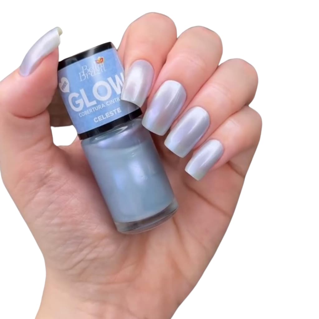 Esmalte Glow Cintilante - Ref. 171 Celeste - Brilhante