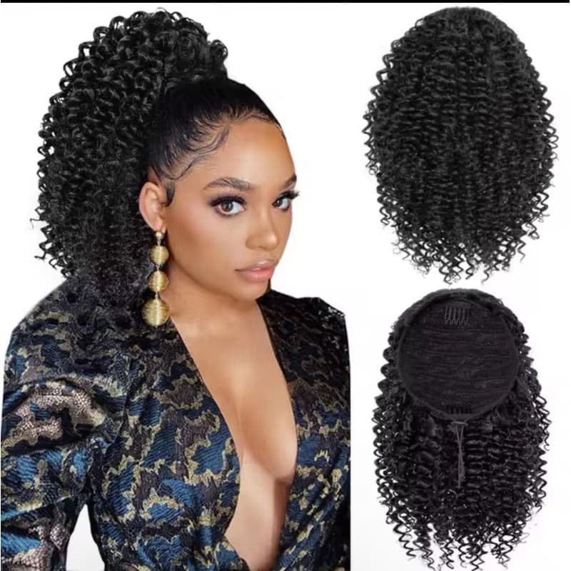 Cabelo Rabo De Cavalo Cacheado Curto Com Ajustes Puff 45cm 150g Fashion You 001