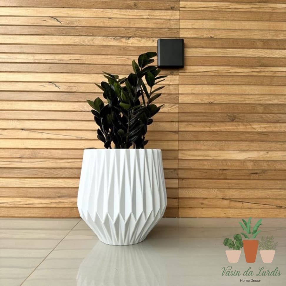 Kit 3 Vaso para Planta Modelo Origami tamanho M