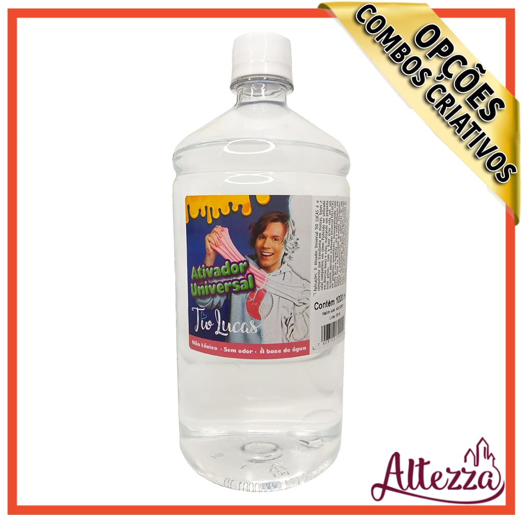 Ativador Premium Tio Lucas Universal Para Cola Slime 1 Litro Altezza Ativa Diversas Colas Para Slime DIY