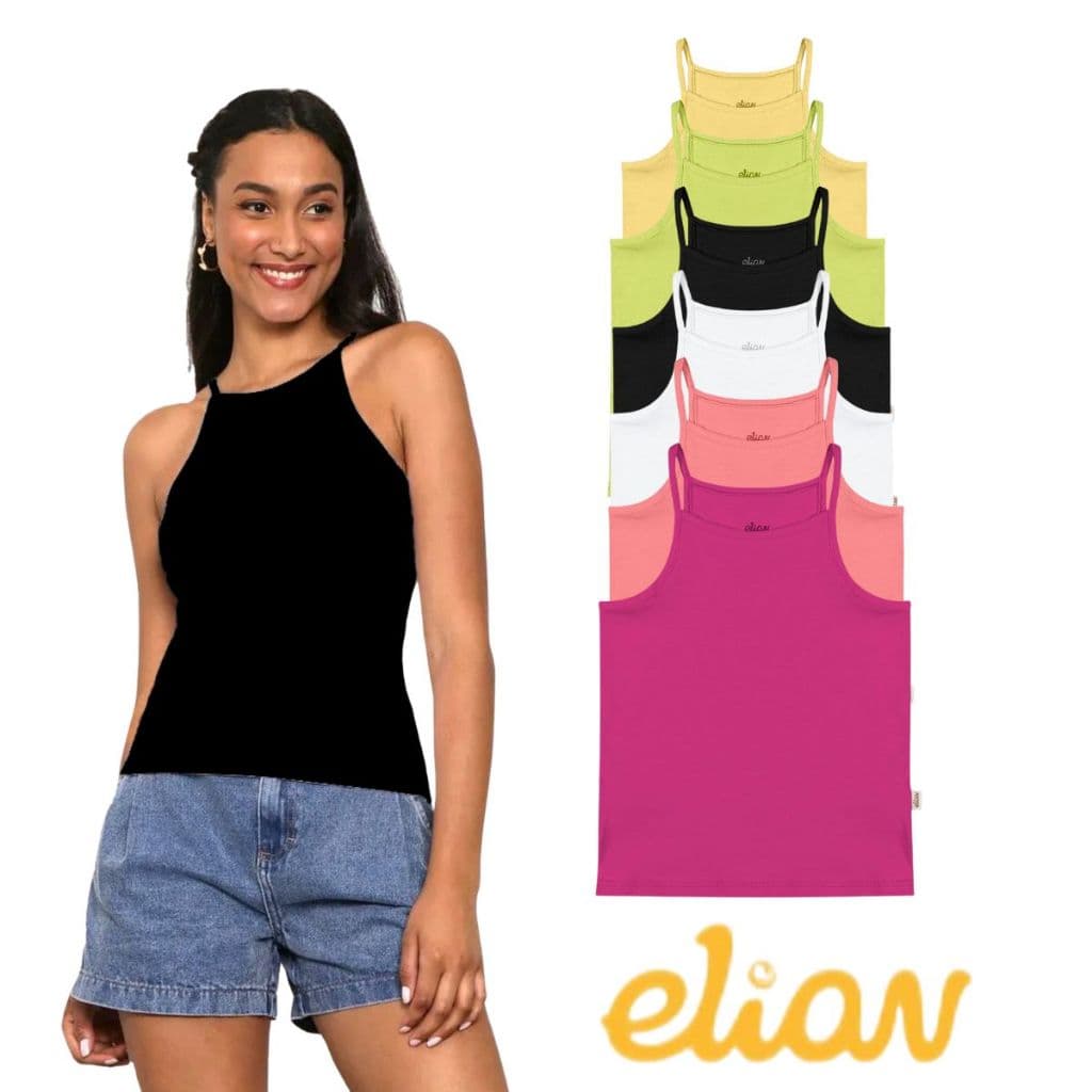 Blusa Regata Alcinha Fina Feminina Juvenil Elian