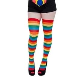 Meia Listrada Colorida Arco Iris Raibow