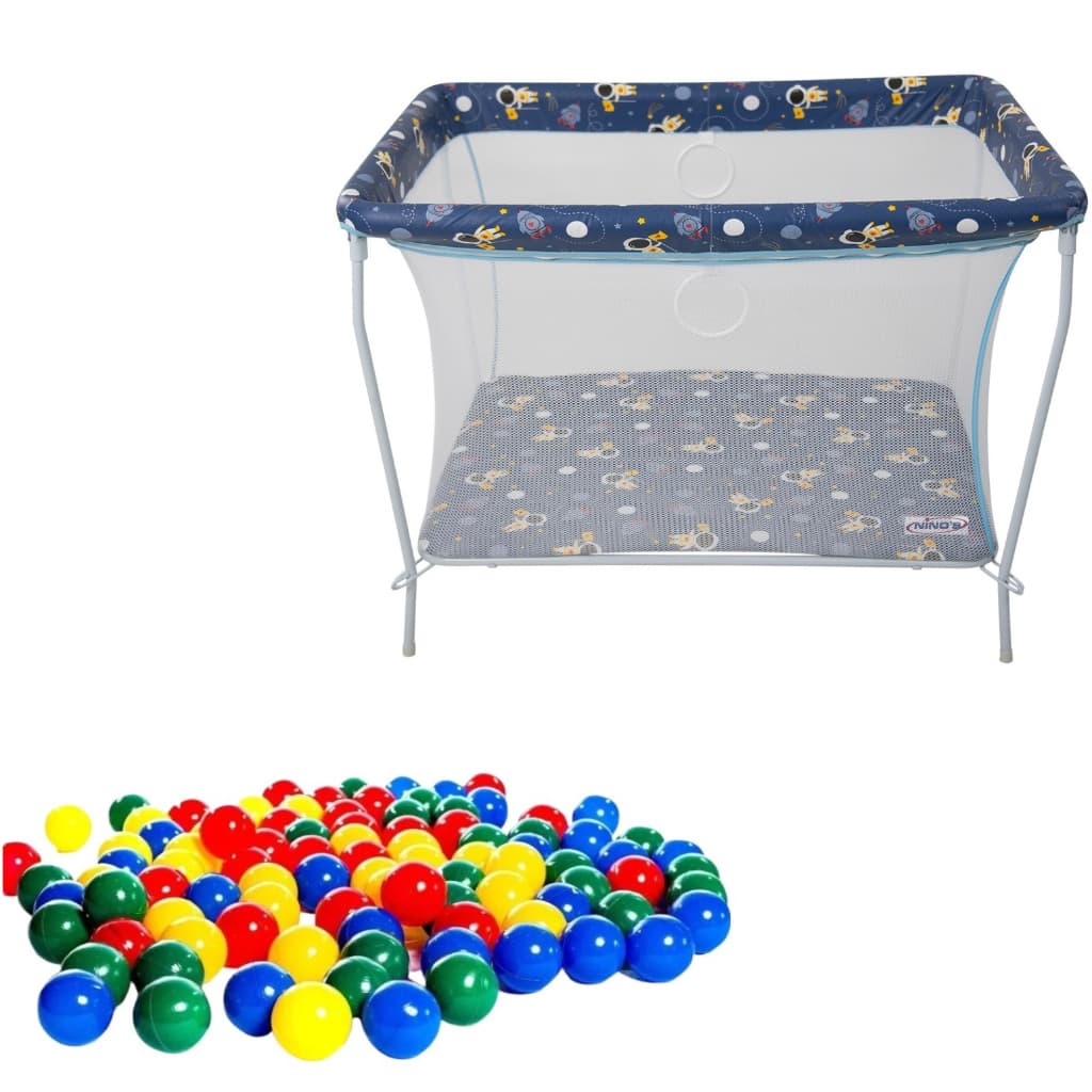 BERÇO CERCADO CHIQUEIRINHO NINOS + 50 BOLINHAS COLORIDAS