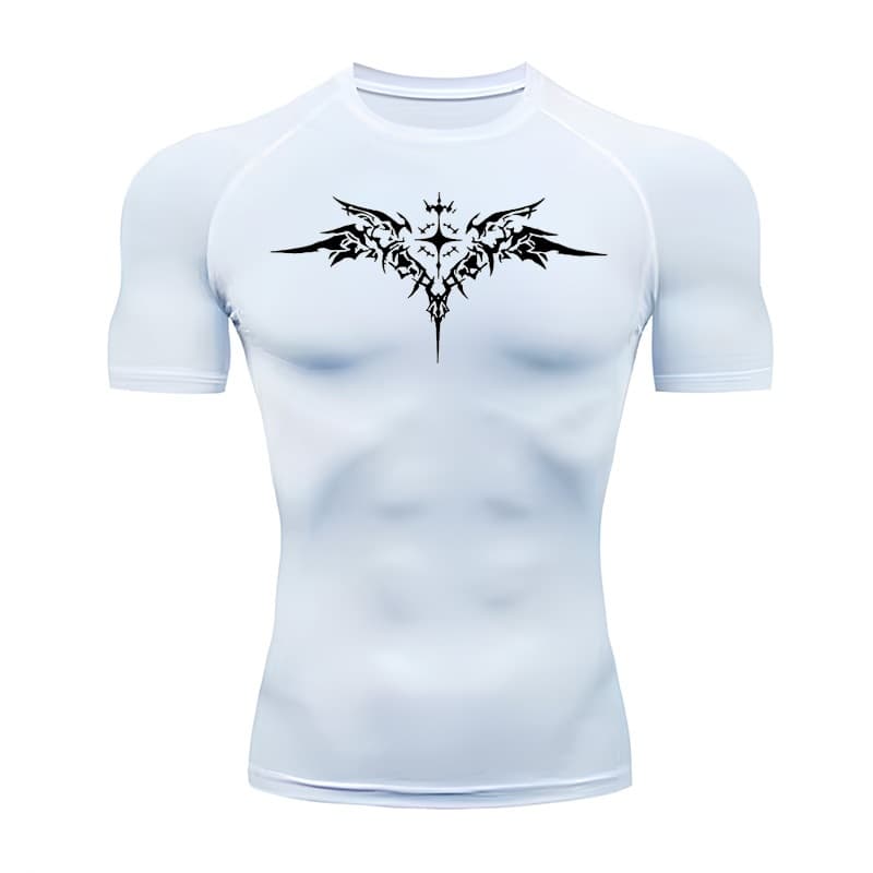 Camiseta Compressão Academia TreinoAll Dark Símbolo Gótico Unissex