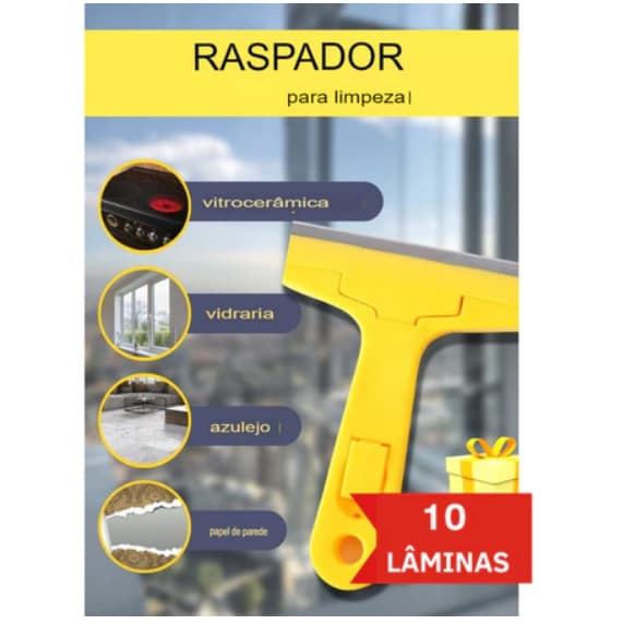 Raspador Plano Tintas Piso Vidro Cerâmica Azulejo + Laminas