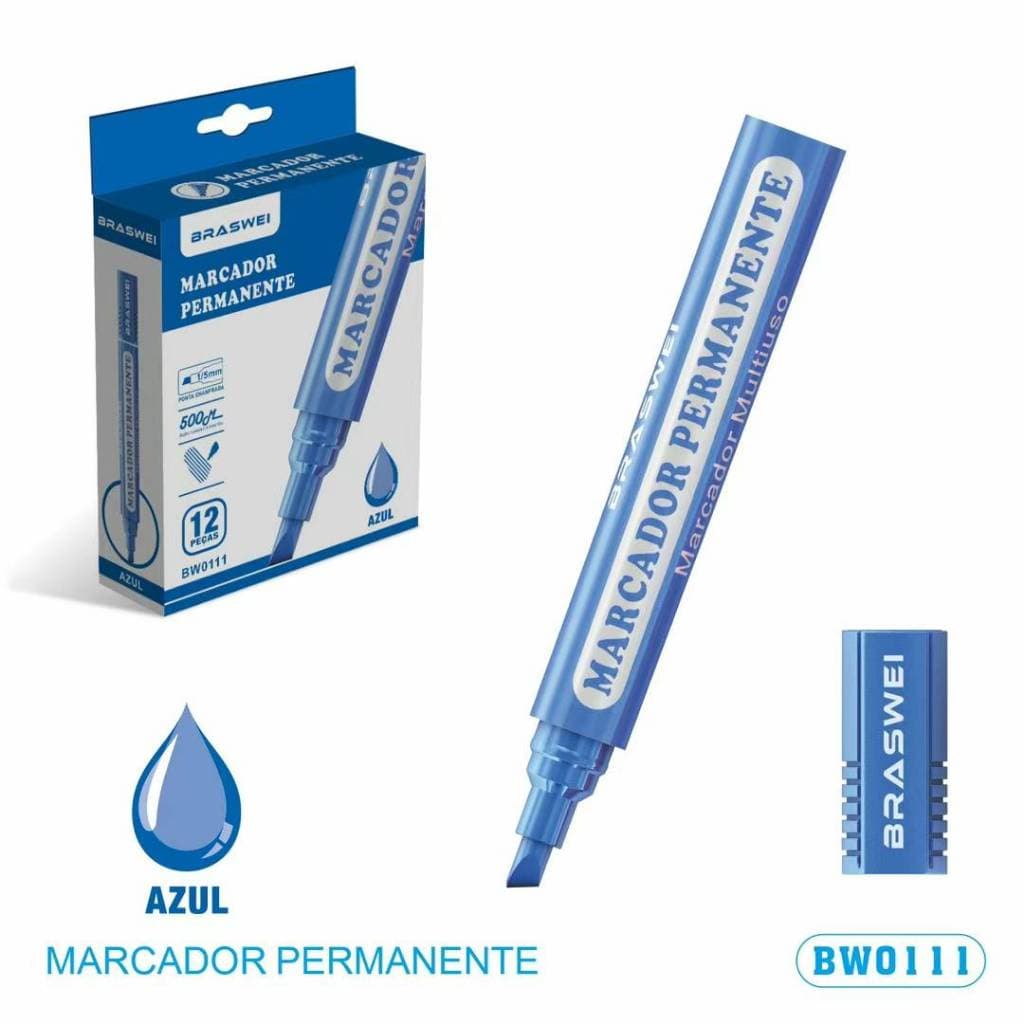 Piloto Marcador Permanente Preto，vermelho，azul Marking Compactor Recarregável