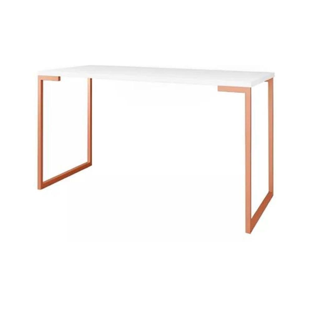Mesa escrivaninha escritorio industrial 90x45 Pé bronze