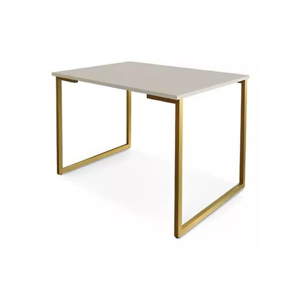 Mesa escrivaninha escritorio industrial 90x45 Pé Dourado