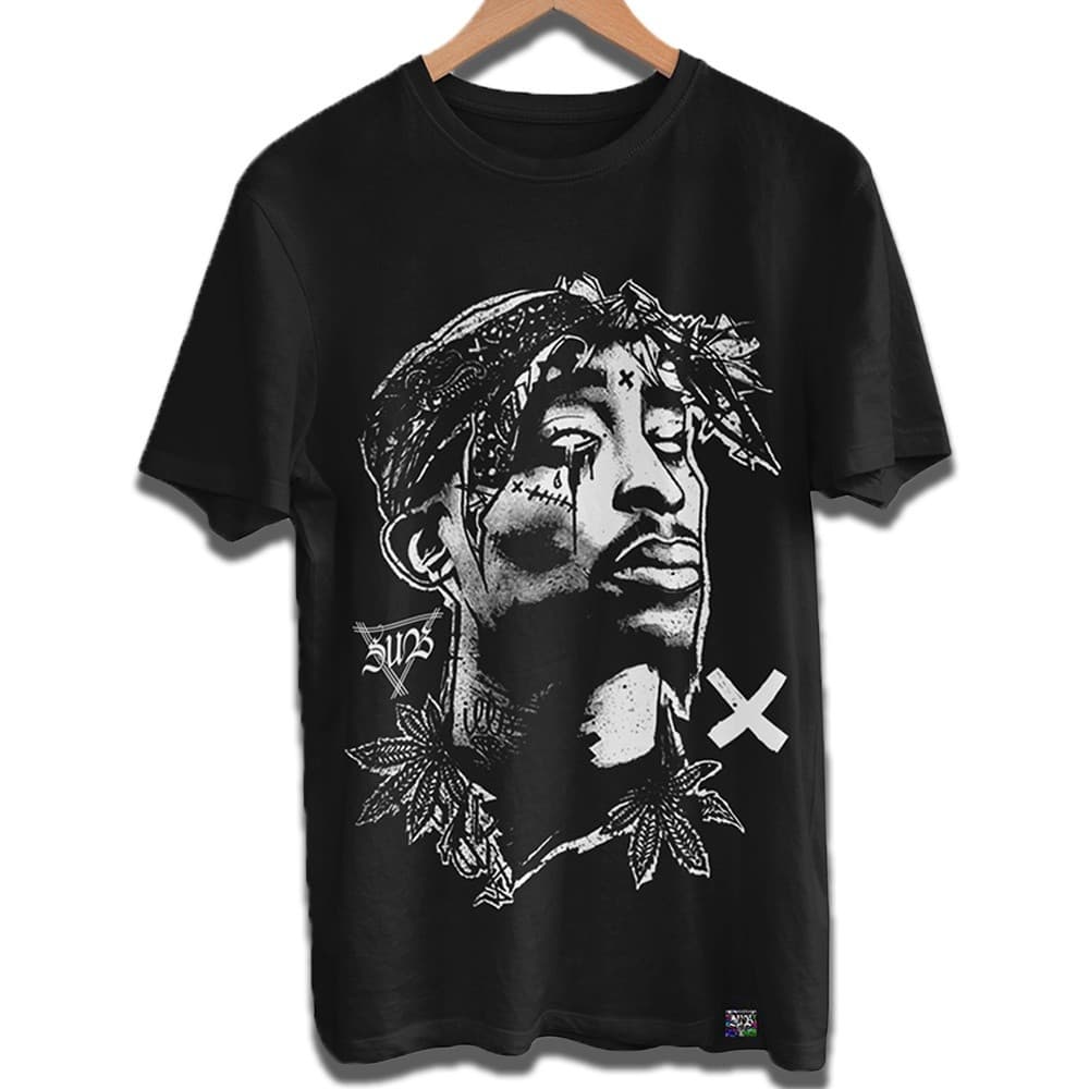 Camiseta Rap hip hop Musica 2pac Racionais Sabotage Facção Central Camisa Unissex Músicos Algodão