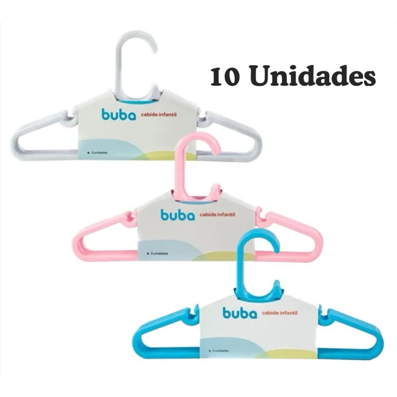 Cabides Organizadores Infantil Kit com 10 Unidades - Buba