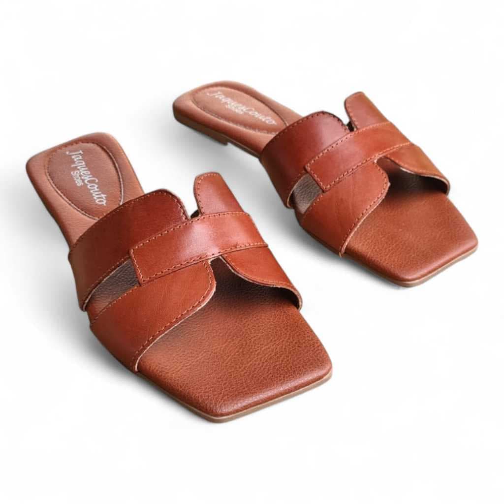 Rasteirinha Couro Sandália Feminia Cores Exclusivas JaquesCouto Shoes