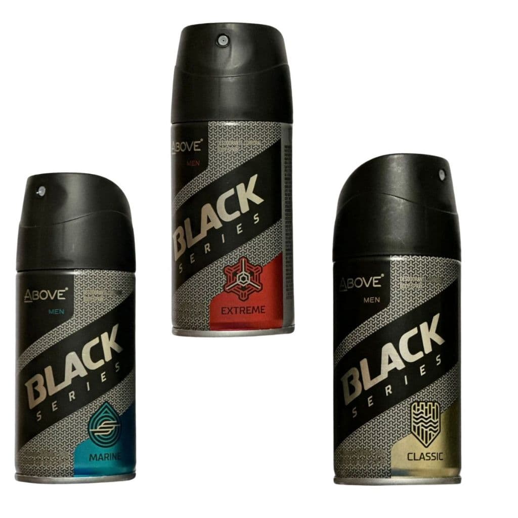 Kit Above Men Black Series Desodorante Aerosol Antitranspirante 100ml pocket - 3 unidades