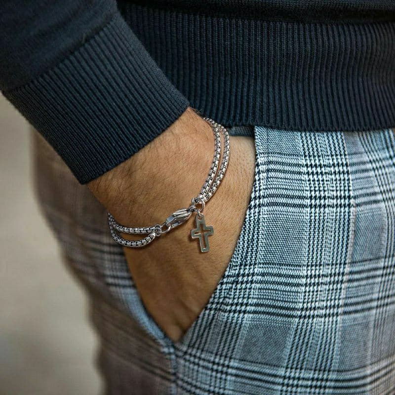 Pulseira Cruz Dupla
