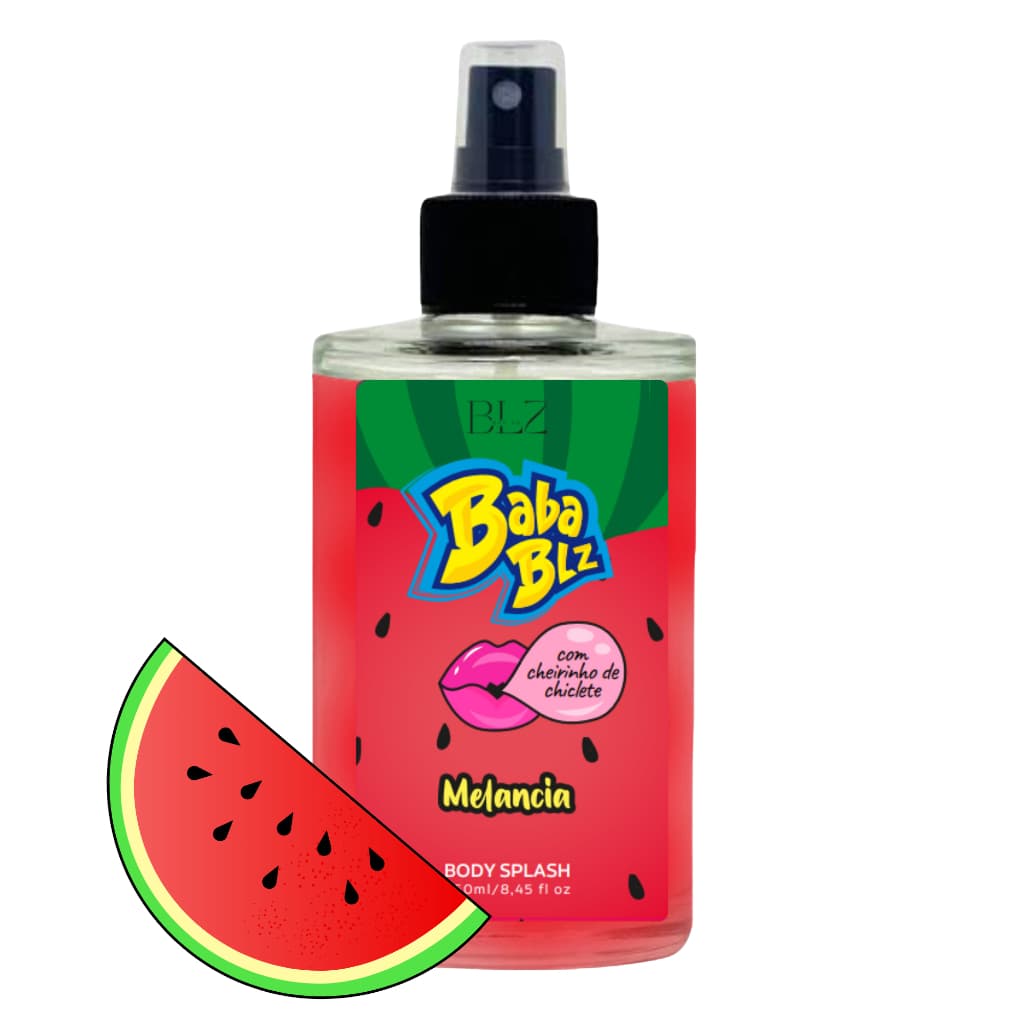 Body Splash Corporal Com Cheirinho de Chiclete de Fruta 250ml Aroma Melancia