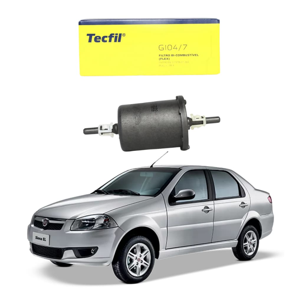 Filtro De Gasolina Fiat Siena 2003 até 2016 Flex Original Tecfil Combustivel