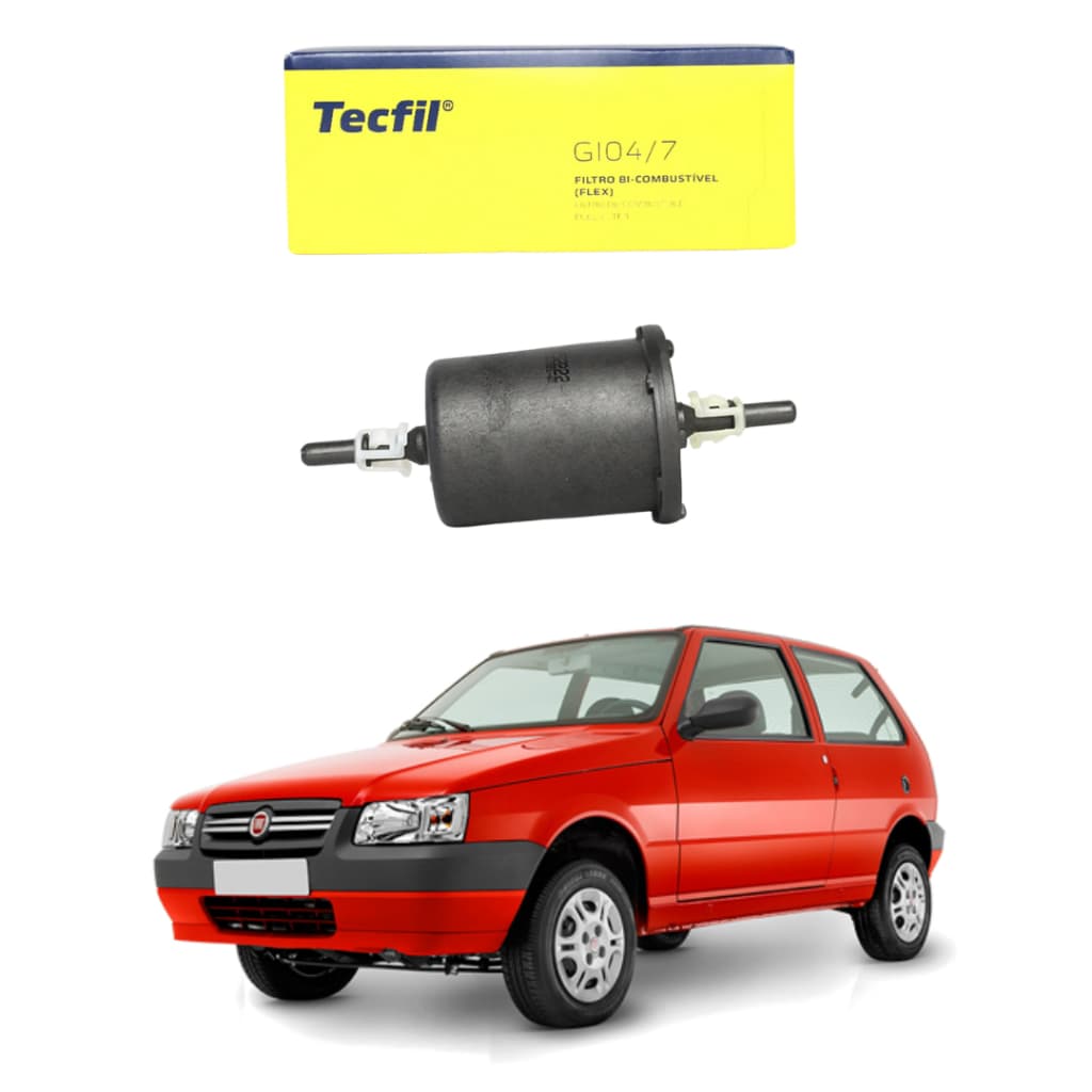 Filtro De Gasolina Fiat Uno 2005 até 2016 Flex Original Tecfil Combustivel