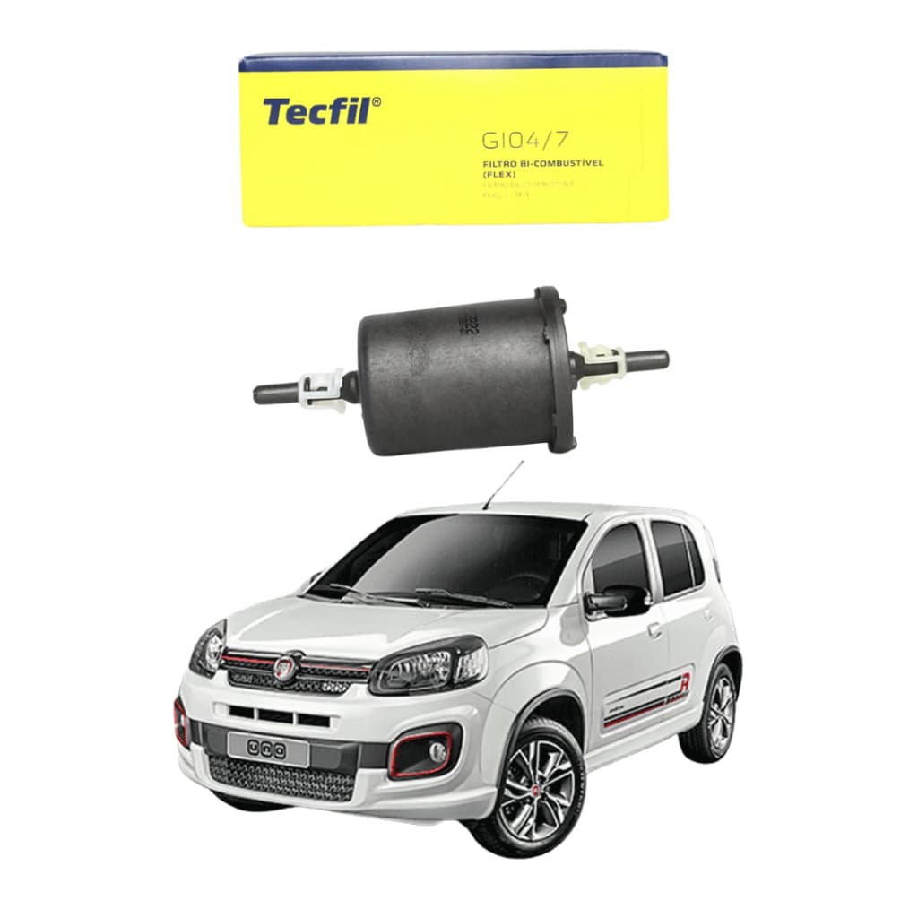 Filtro De Gasolina Fiat Uno 2005 até 2016 Flex Original Tecfil Combustivel