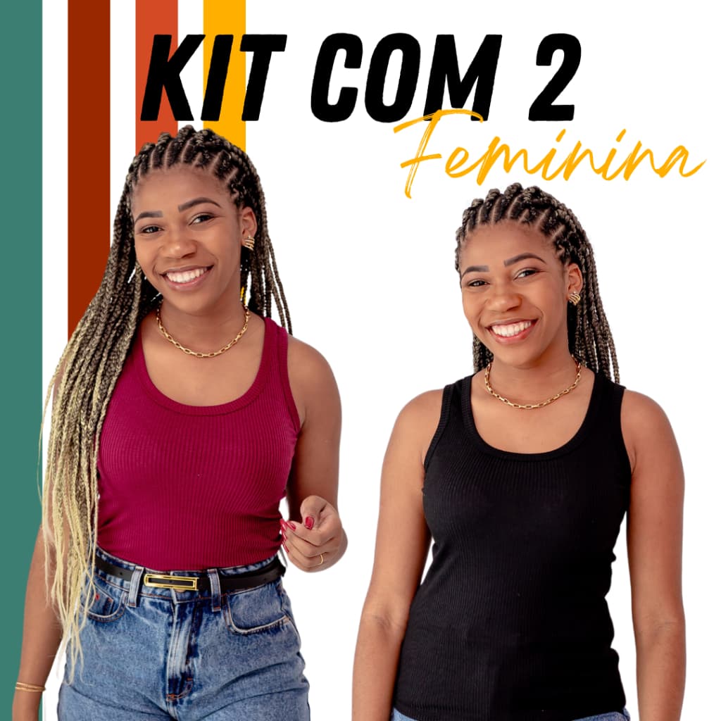 2 Regatas caneladas feminina blogueira envio rápido