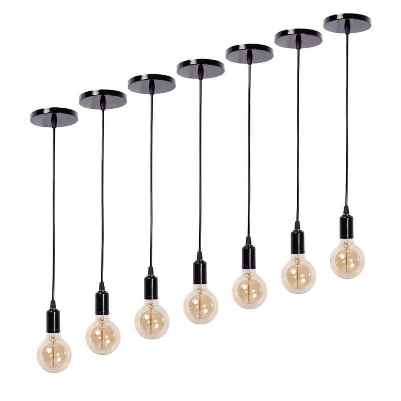 Kit 7 Pendentes Decorativo lustre Vintage 2 M