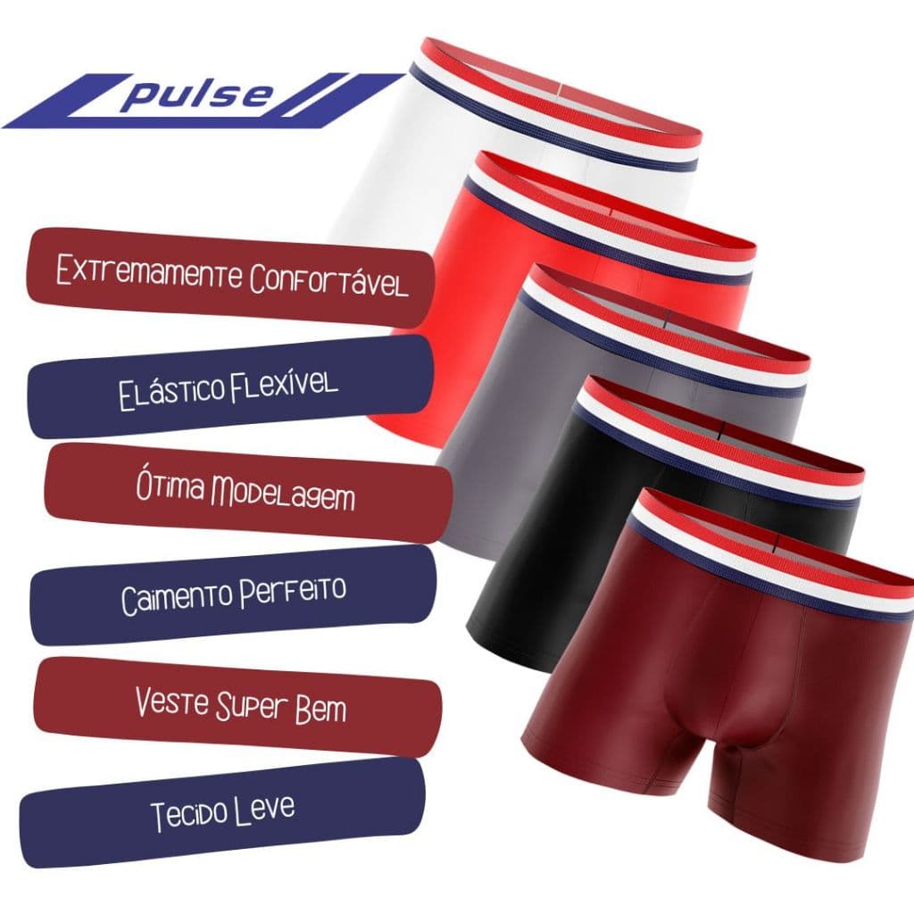 Kit 8 Cueca Box Boxer Lisa Confortável Colorida Microfibra Adulto