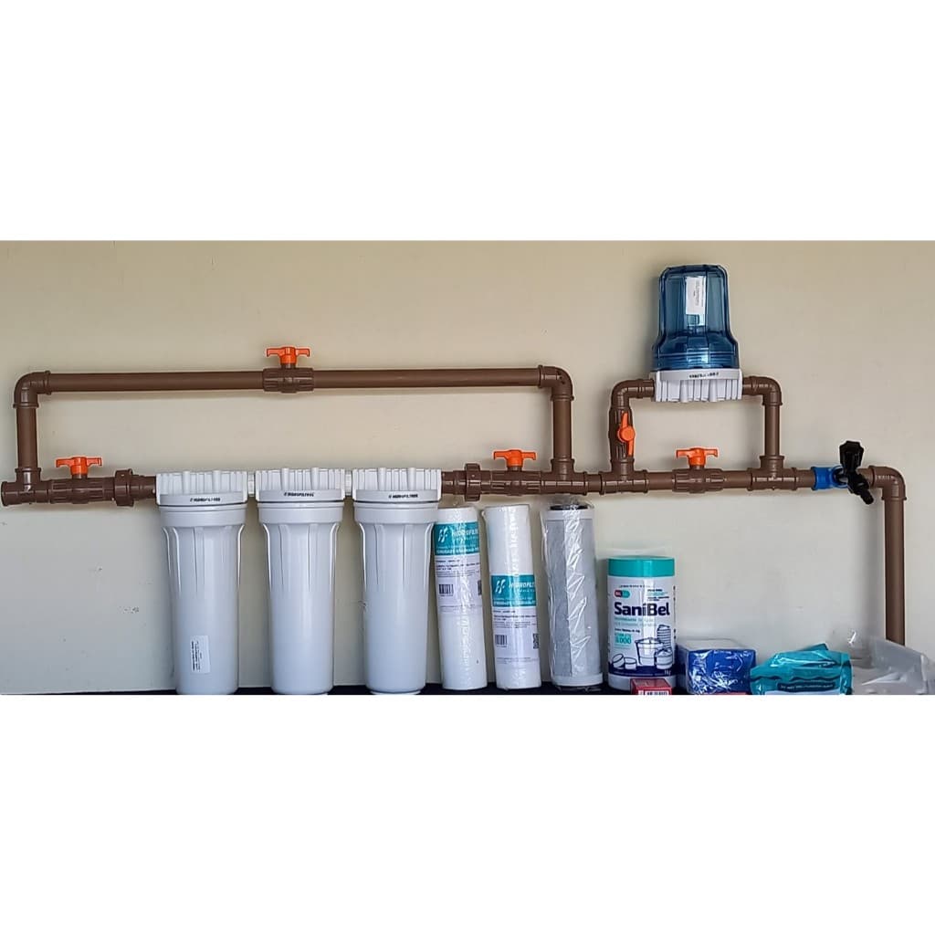 Sistema Triplo Filtração E Cloração Poço Ponteira Tub 32mm